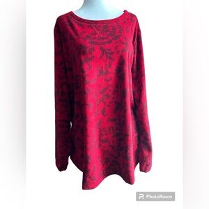 BNWT Karen Scott S XL, super soft, red sweater made from recycle material